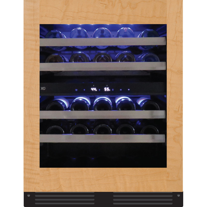 XO Appliance 24 Inch Panel Ready Dual Zone Wine Cooler With 33 Bottle